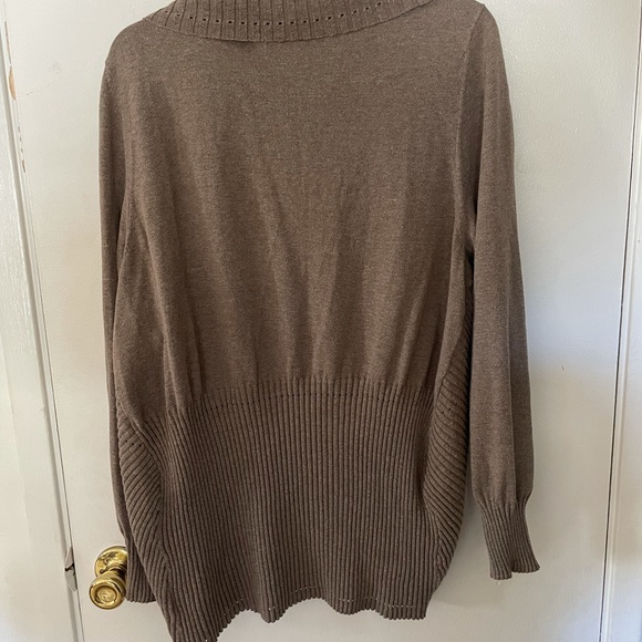 Sonoma Dark Tan Open Front Cardigan - Picture 3 of 3